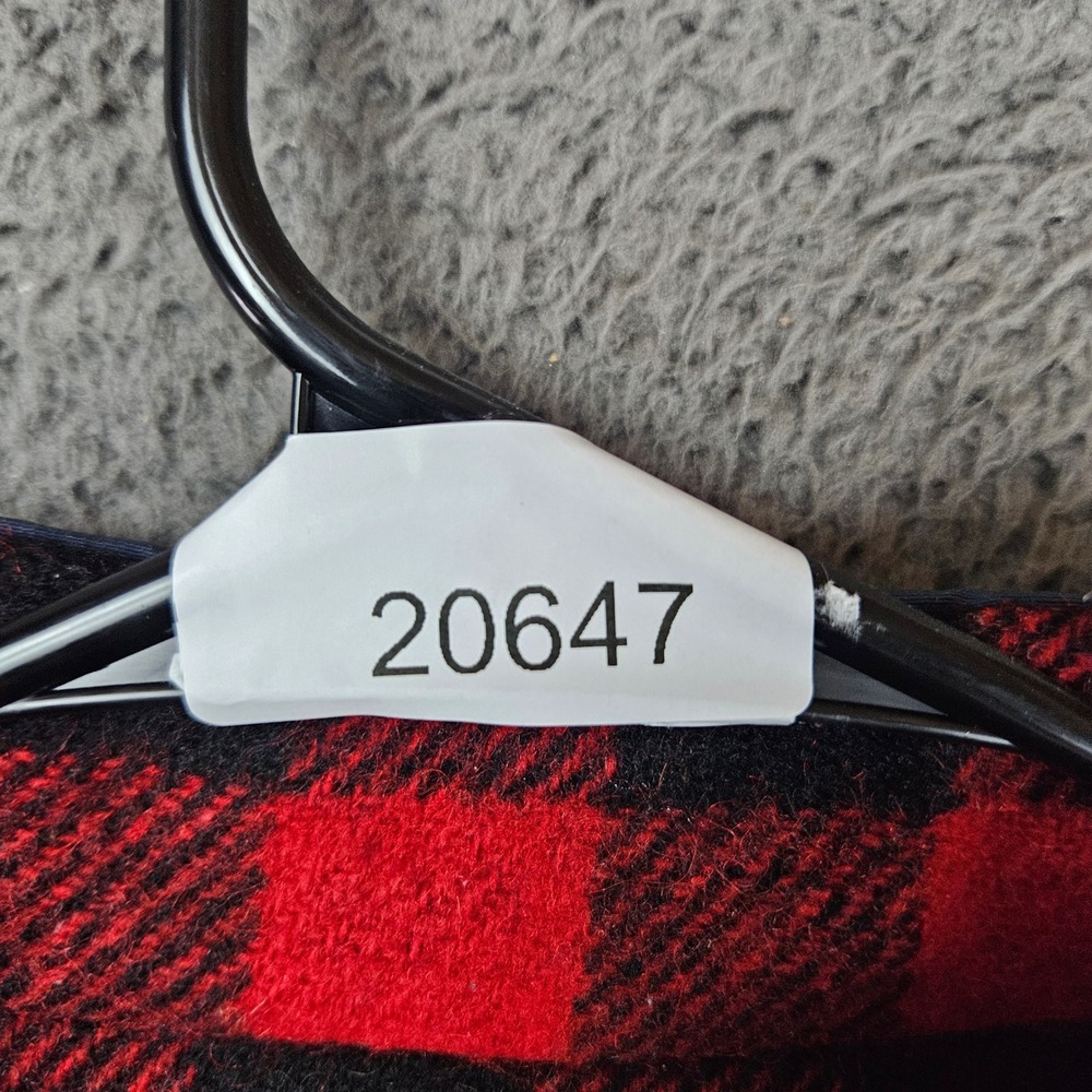 Vintage LL Bean Vest Mens Medium Navy Blue Red Buffalo Plaid Wool 24B - Picture 10 of 10